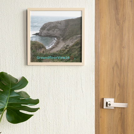 Sea & Hills Framed poster with groundfloorview24 with House Logo