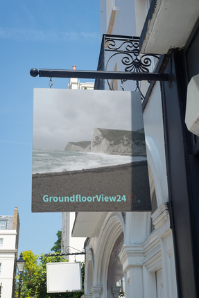 Waves and Sand Photo paper poster with groundfloorview24 with House Logo