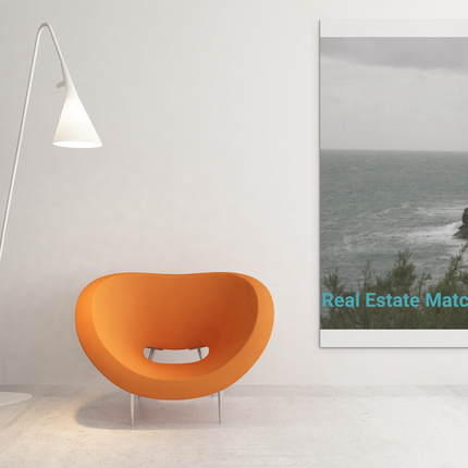 Seaside Serenity Canvas with realestatematching with key Logo