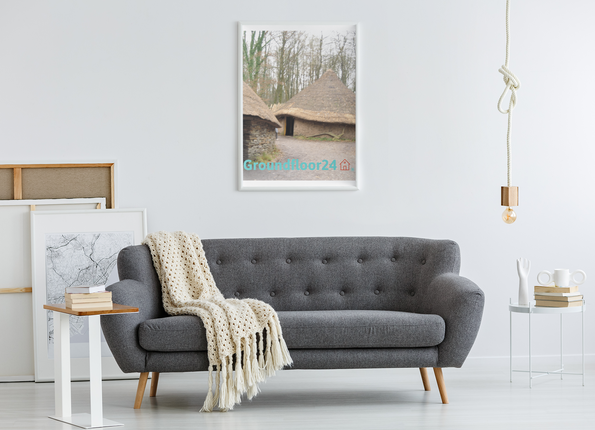 Village Charm Poster with hangers with Groundfloor24 with House Logo