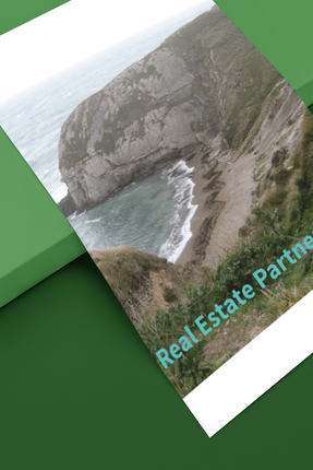 Sea & Hills Thin canvas with realestatepartner24 with house Logo