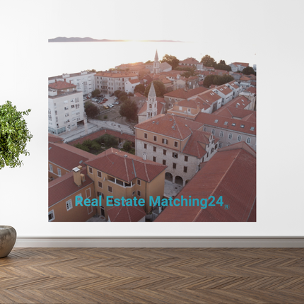 Roof Sunset View Thin canvas with realestatematching24 with key Logo