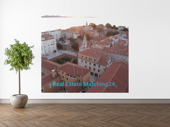 Roof Sunset View Thin canvas with realestatematching24 with key Logo