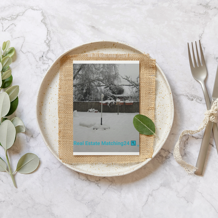 Winter Wonderland Photo paper poster with realestatematching24 with key Logo