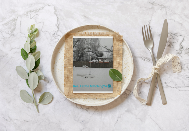 Winter Wonderland Photo paper poster with realestatematching24 with key Logo
