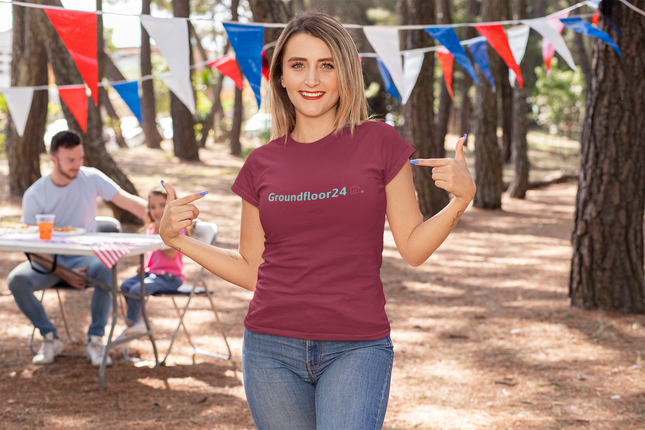 Men's premium cotton t-shirt with Groundfloor24 Logo