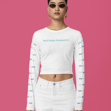 Unisex Long Sleeve Tee with Real Estate Partner24 Logo