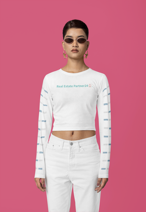 Unisex Long Sleeve Tee with Real Estate Partner24 Logo