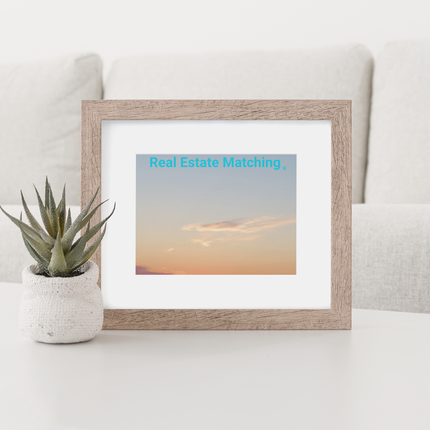 Sunset Sinari Photo paper poster with Real Estate Matching Logo
