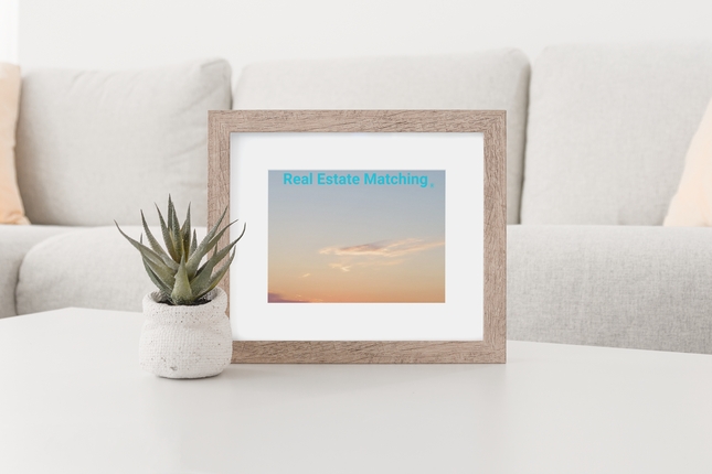 Sunset Sinari Photo paper poster with Real Estate Matching Logo