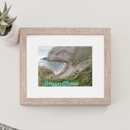 Sea & Hills Framed canvas with Groundfloor with House Logo