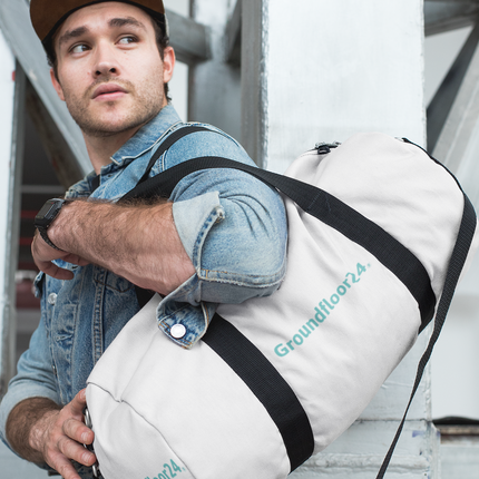 All-over print gym bag with Groundfloor24 Logo