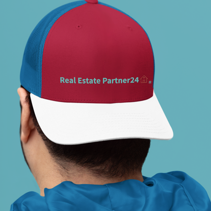 Belarus Organic dad hat Real Estate Partner24 with 3 Logos.