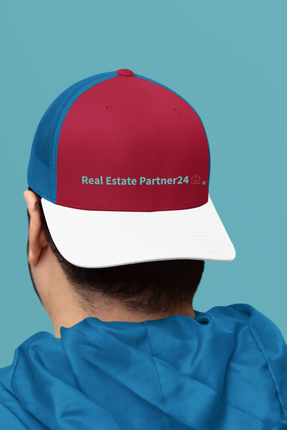 Belarus Organic dad hat Real Estate Partner24 with 3 Logos.