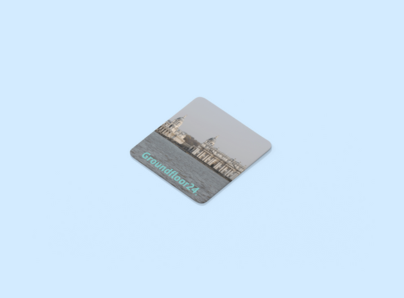 Riverside Beauty Cork-back coaster with Groundfloor24 without House Logo
