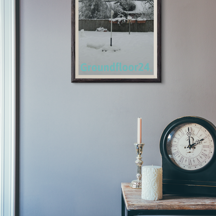 Winter Wonderland Framed photo paper poster with Groundfloor24 without House Logo