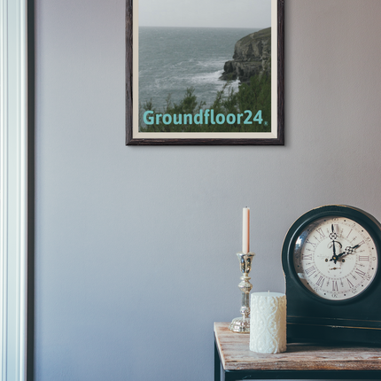 Seaside Serenity Poster with Groundfloor24 without House Logo