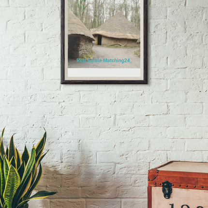 Village Charm Poster with realestatematching24 without key Logo