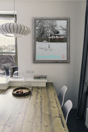 Winter Wonderland Framed photo paper poster with Groundfloor with House Logo