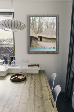 Village Charm Poster with realestatematching24 with key Logo