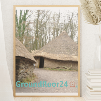 Village Charm Canvas with Groundfloor24 with House Logo