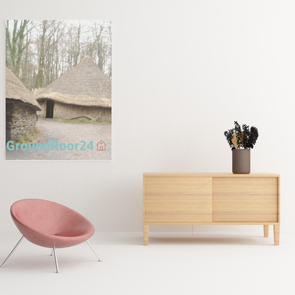 Village Charm Poster with Groundfloor24 with House Logo