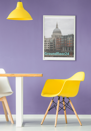 St. Paul's Cathedral Framed photo paper poster with Groundfloor24 Logo