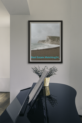 Waves and Sand Thin canvas with realestatematching24 without key Logo