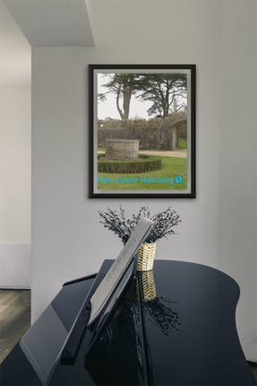Nature's Wonders Framed photo paper poster with realestatematching with key Logo