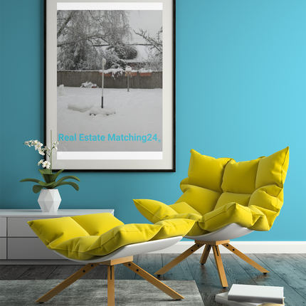 Winter Wonderland Framed photo paper poster with realestatematching24 without key Logo
