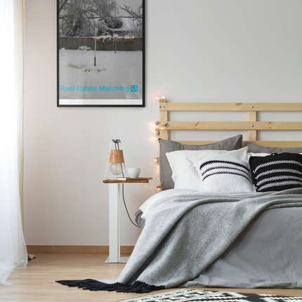 Winter Wonderland Framed canvas with realestatematching with key Logo