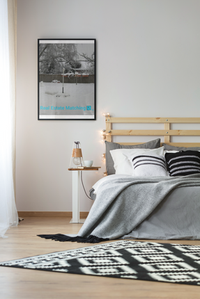 Winter Wonderland Framed canvas with realestatematching with key Logo