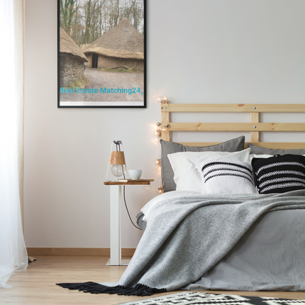 Village Charm Poster with hangers with realestatematching24 without key Logo