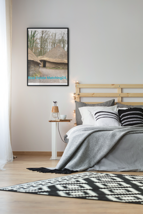 Village Charm Poster with hangers with realestatematching24 without key Logo