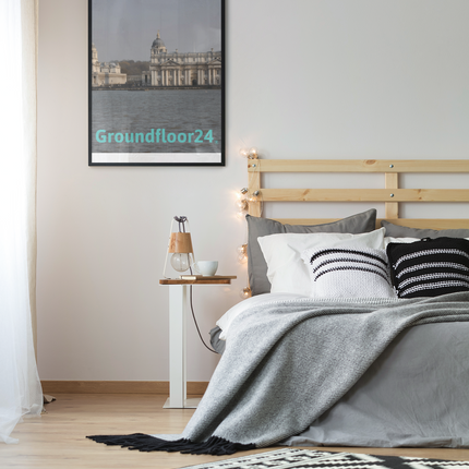 Riverside Beauty Framed poster with Groundfloor24 without House Logo