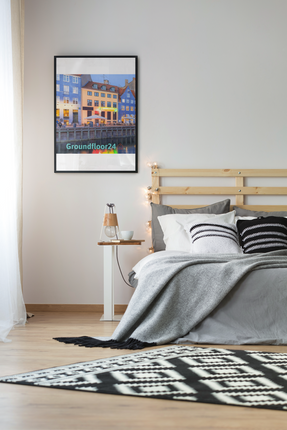Nyhavn Framed canvas with Groundfloor24 Logo