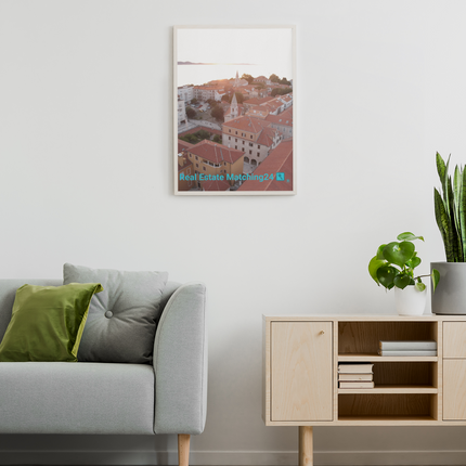 Roof Sunset View Canvas with realestatematching24 with key Logo