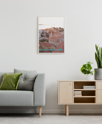 Roof Sunset View Canvas with realestatematching24 with key Logo