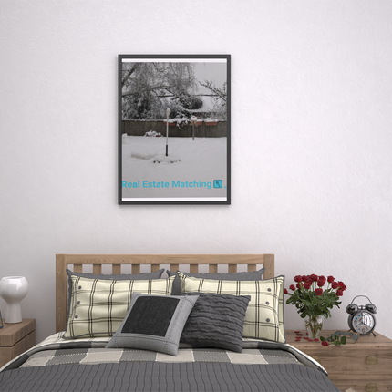 Winter Wonderland Photo paper poster with realestatematching with key Logo