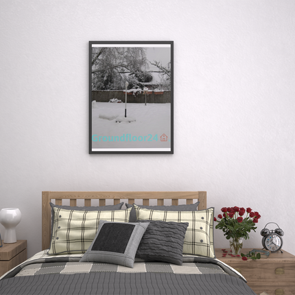 Winter Wonderland Framed canvas with Groundfloor24 with House Logo