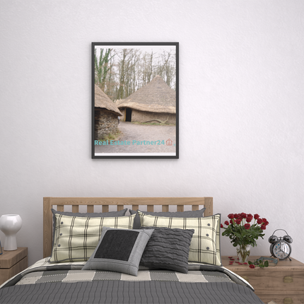 Village Charm Poster with hangers with realestatepartner24 with house Logo