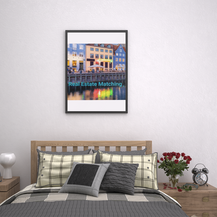 Nyhavn Framed canvas with Real Estate Matching Logo