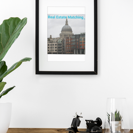 St. Paul's Cathedral Framed canvas with Real Estate Matching Logo
