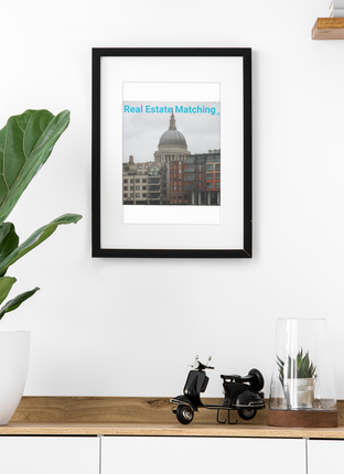 St. Paul's Cathedral Framed canvas with Real Estate Matching Logo