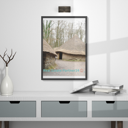 Village Charm Photo paper poster with realestatepartner24 with house Logo