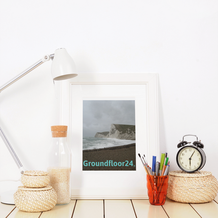 Waves and Sand Framed photo paper poster with Groundfloor24 without House Logo