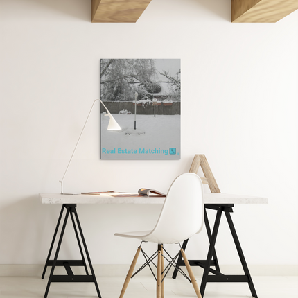 Winter Wonderland Framed photo paper poster with realestatematching with key Logo