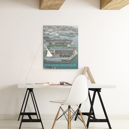 Nice City Poster with hangers with realestatematching with key Logo