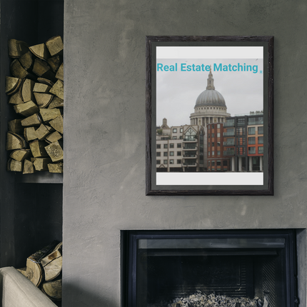 St. Paul's Cathedral Thin canvas with Real Estate Matching Logo