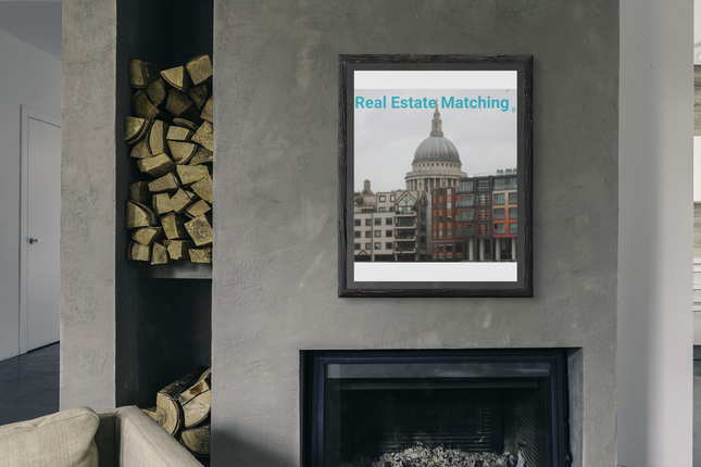 St. Paul's Cathedral Thin canvas with Real Estate Matching Logo